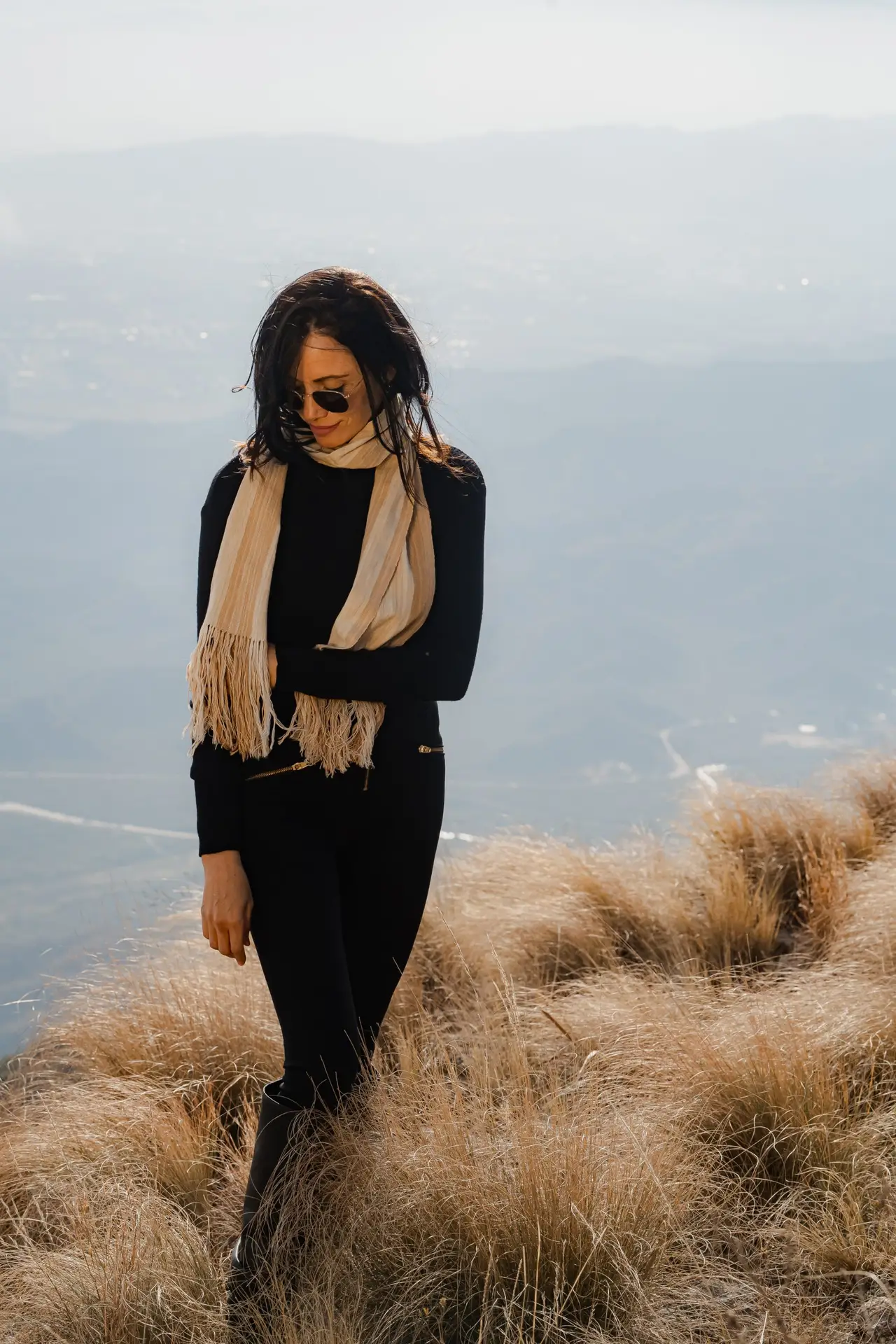 Echarpe beige claire
